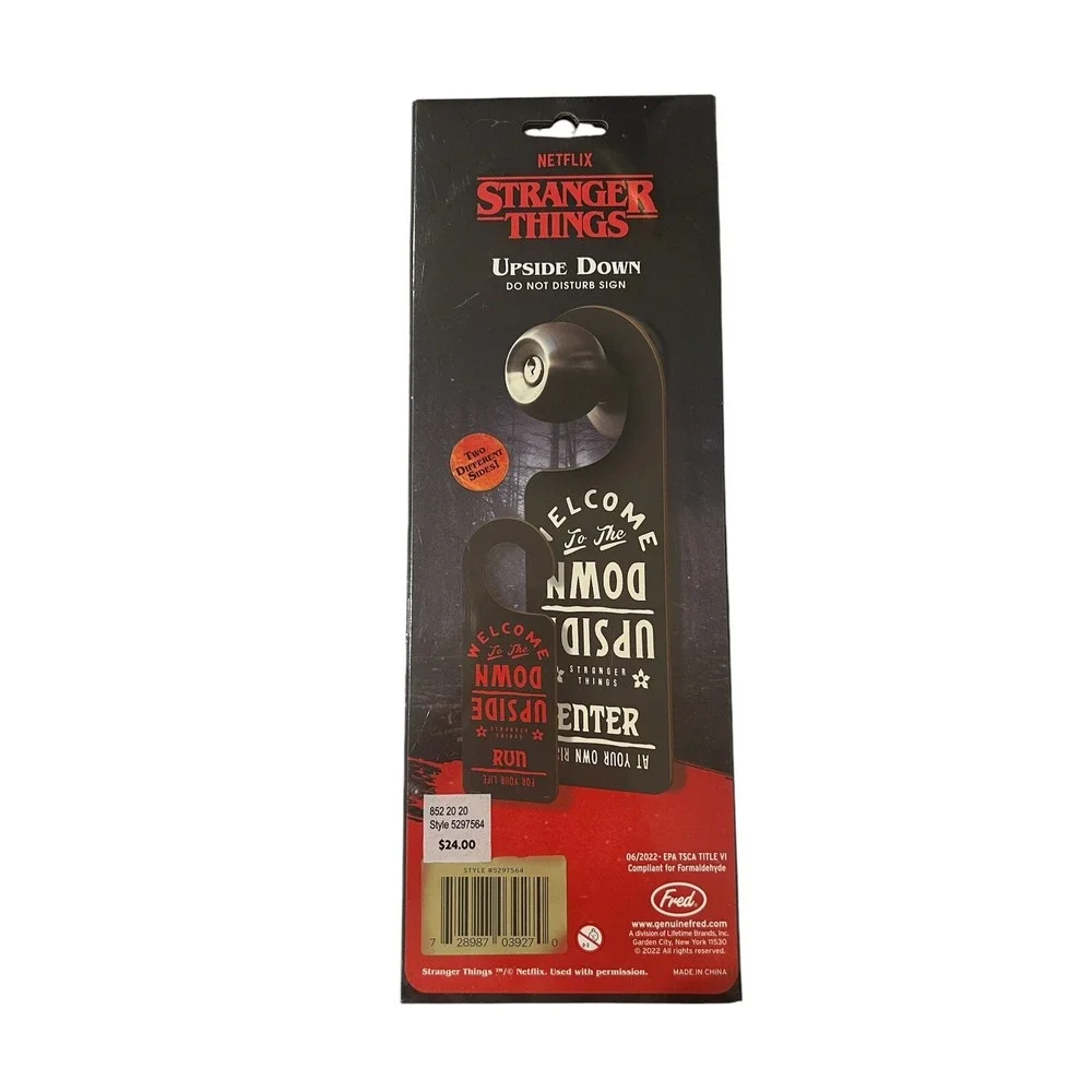 Stranger‎ Things Upside Down Do Not Disturb Sign Door Hanger